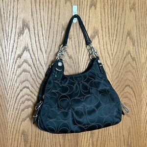 Coach Madison Maggie Satin Signature Logo shoulder bag